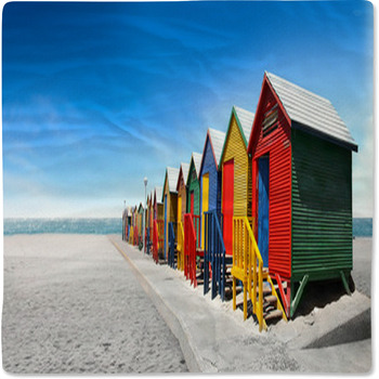 Bathing Cabins Baby Blanket