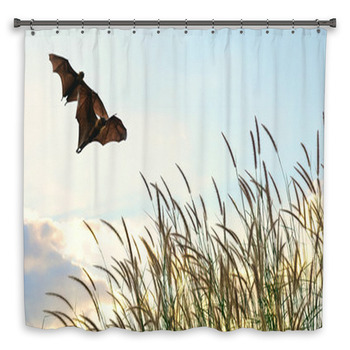 Bats Flying In Spring Season Sky For Shower Curtain