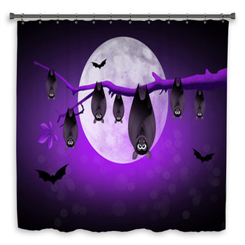 Bats Hanging Shower Curtain