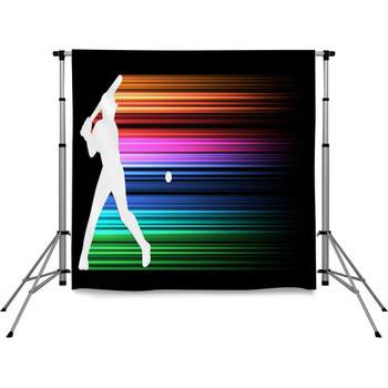 Batter silhouette Pole Pocket Backdrop