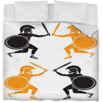 Battle Of Gladiators Fleece Bed Blanket