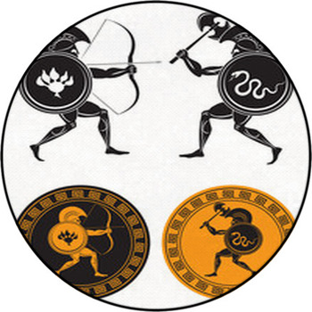 Battle Of Gladiators Round Rug