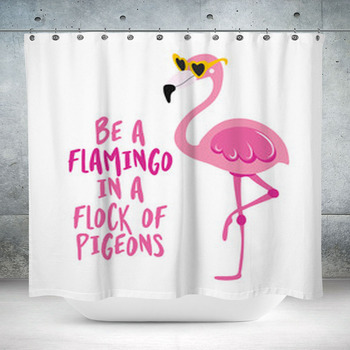 Be A Flamingo In A Flock Of Custom Size Shower Curtain