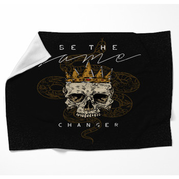Be The Game Changer Slogan Snake Woven Throw Blanket