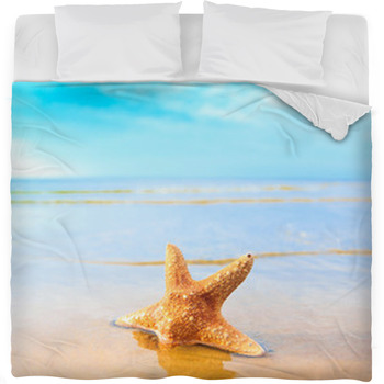 Beach Sea Fish Fleece Bed Blanket