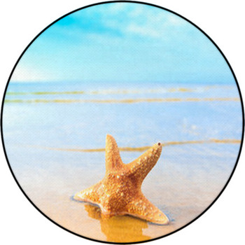 Beach Sea Fish Round Rug