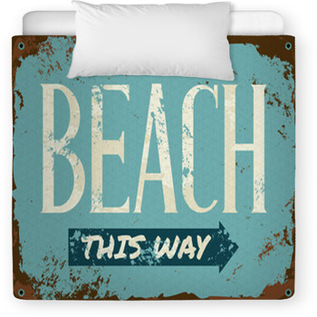 Beach Tin Sign Toddler Duvet