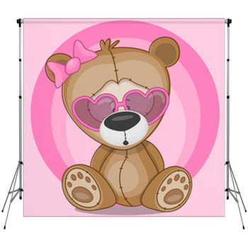 Bear In Sunglasses Custom Size Backdrop