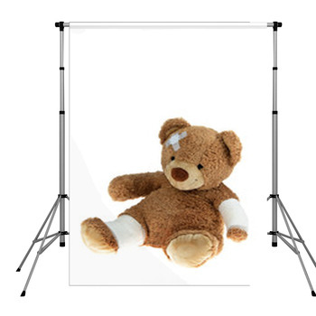Bear With Bandage After An Accident Pole Pocket Backdrop
