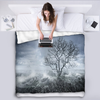 Beautiful Bleakness Fleece Blanket