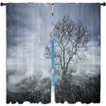 Beautiful Bleakness Standard Size Window Curtains
