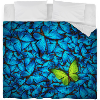 Beautiful Butterfly Background Fleece Bed Blanket
