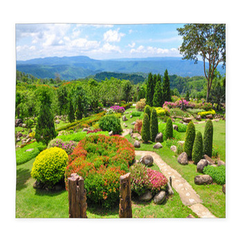 Beautiful Garden Of Colorful Custom Size Floor Mat