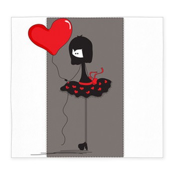 Beautiful Gothic Girl With Ball Custom Size Floor Mat