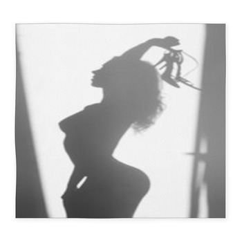Beautiful Naked Woman Silhouette, Custom Size Floor Mat
