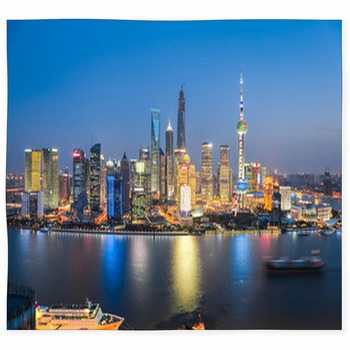Beautiful Night In Shanghai Custom Size Floor Mat
