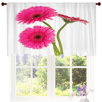 Beautiful Pink Gerbera Flowers Custom Size Valance