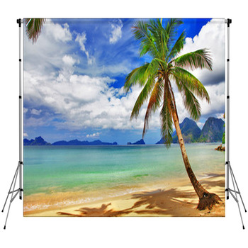 Beautiful Relaxing Tropical Scenery Custom Size Backdrop
