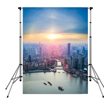 Beautiful Shanghai In Sunset Pole Pocket Backdrop