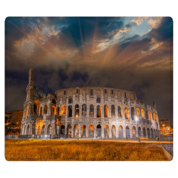 Beautiful Sunset Sky Colors Over Colosseum In Area Rug
