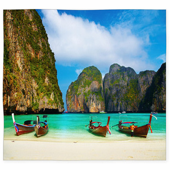 Beautiful Tropical Beach Maya Bay   Custom Size Floor Mat