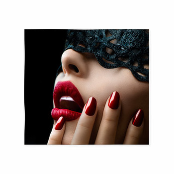 Beautiful Woman With Black Lace Custom Size Floor Mat