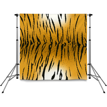 Bengal Tiger Stripe Pattern Pole Pocket Backdrop