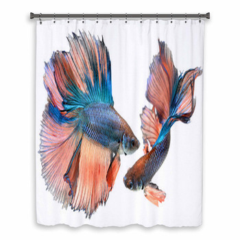 Betta Fish In Freedom Action Custom Size Shower Curtain