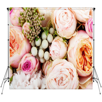 Beutiful Bouquet Of Flowers Fleece Backdrop