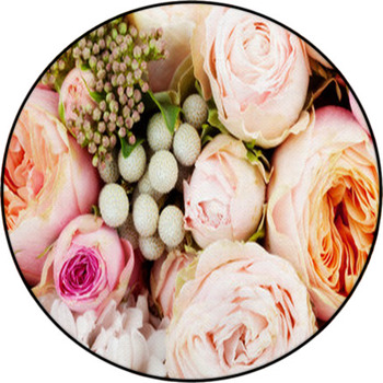 Beutiful Bouquet Of Flowers Round Rug