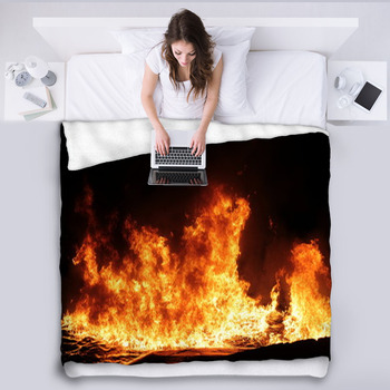 Big Fire Fleece Blanket
