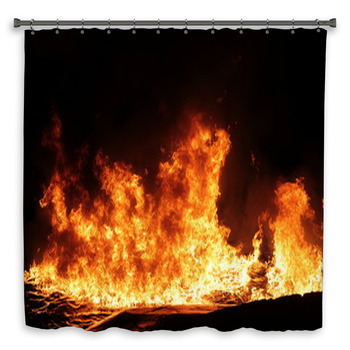 Big Fire Shower Curtain