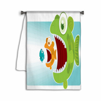 Big Fish Eat Small Fish Towel