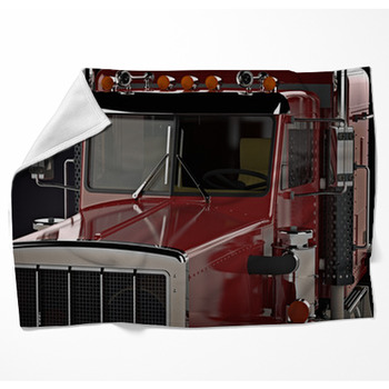 Big Truck Woven Throw Blanket