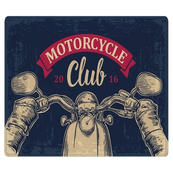 Biker Driving A Motorcycle Rides Road Trip Area Rug