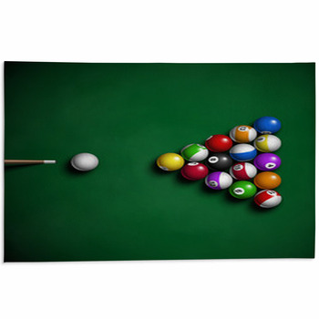 Colorful Billiard Pool Ball Print Area Rug Floor Mat – Decorzee