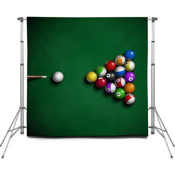 Billiard Balls Custom Size Backdrop