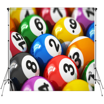 Billiard Balls Fleece Backdrop