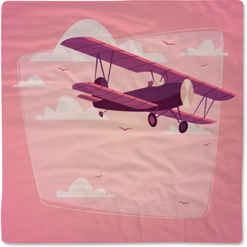 Biplane Romantic Background Baby Blanket