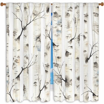 Birch Tree Window Curtains