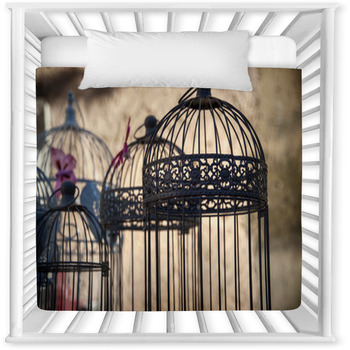 Birds Cages - Nostalgia Baby Crib Comforter