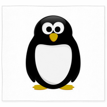 Black And White Penguin Cute Custom Size Floor Mat