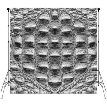 Black Crocodile Skin Texture Custom Size Backdrop