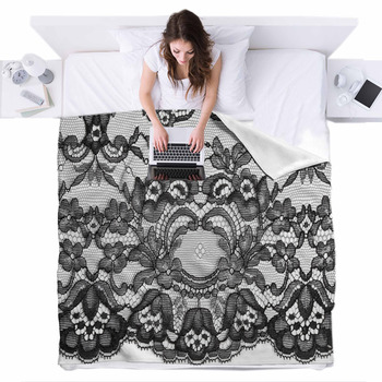 Black and white floral Comforters, Duvets, Sheets & Sets | Custom