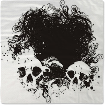 Black Hole Skull Illustration Baby Blanket