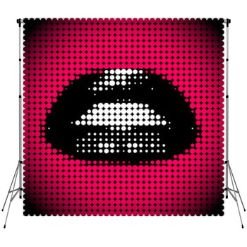 Black Lips Custom Size Backdrop