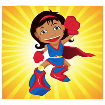 Black Super Hero Girl. Custom Size Floor Mat