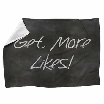 Blank Blackboard Get More Likes Fleece Blanket