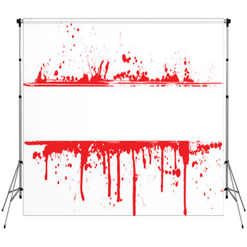 Blood Splatter Border Fleece Backdrop