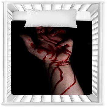 Bloody Hands Darkness Baby Crib Comforter
